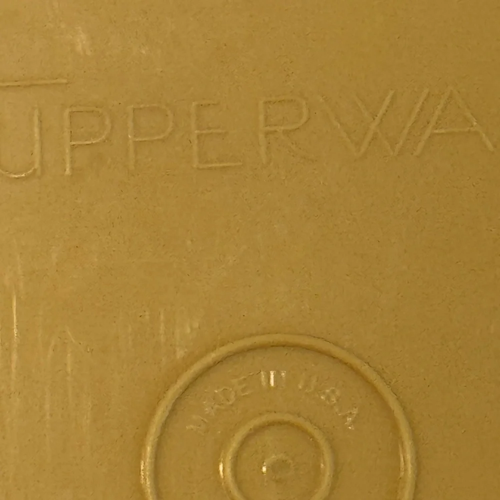Vintage TUPPERWARE Harvest Gold Deviled Egg Container Tray Keeper Lid Yellow